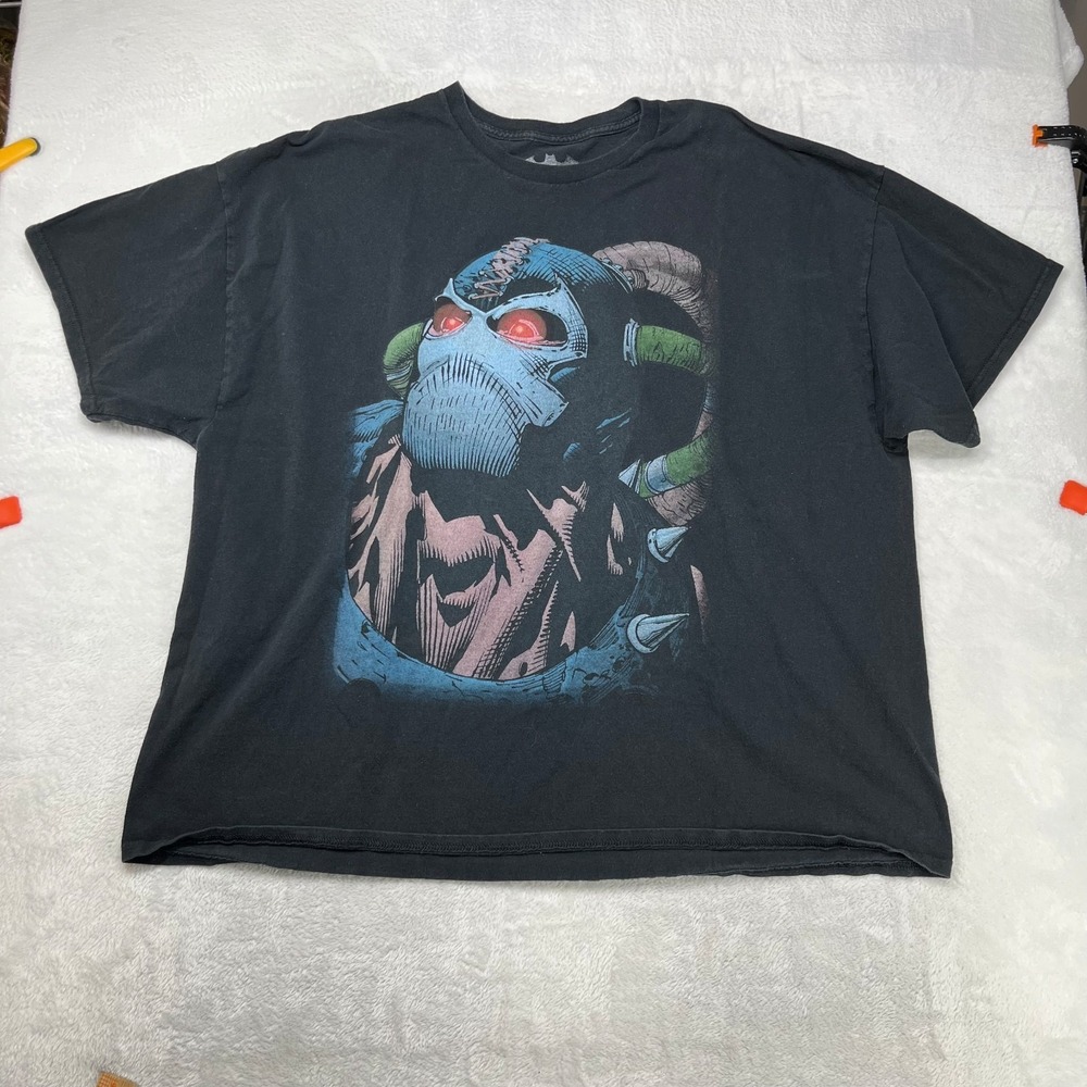 Goat Crew DC Comics Bane T-Shirt Men's Black Graphic Print Oversized - 3XL